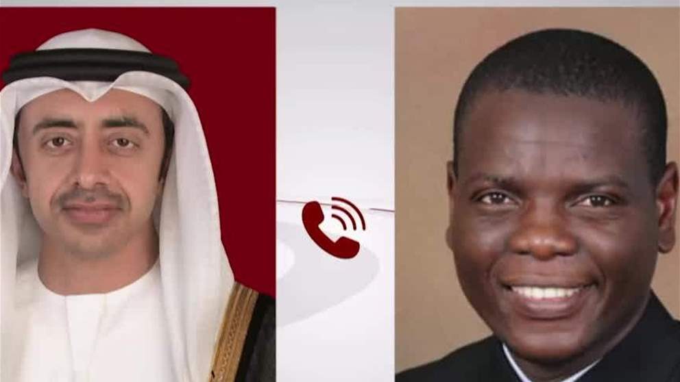 عبدالله بن زايد يهنئ هاتفيا رونالد لامولا ويبحثان العلاقات الثنائية بين الامارات وجنوب أفريقيا 