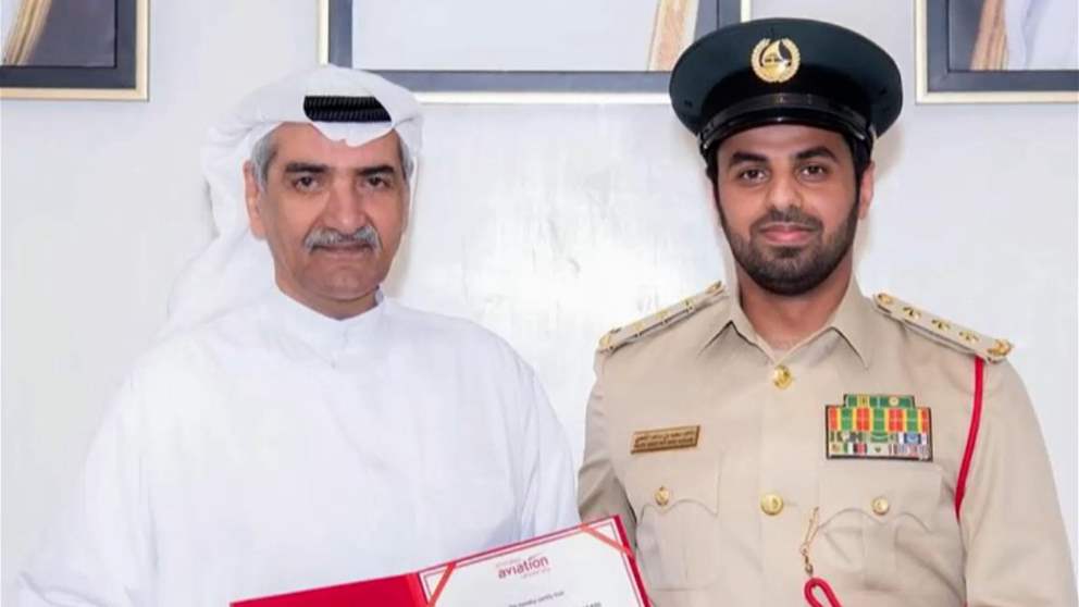 حاكم الفجيرة يلتقي بالنقيب ماجد سعيد بن ساعد الكعبي الفائز بجائزة دبي للتميز الحكومي 